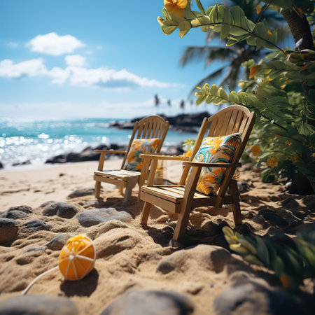 Shift Photography,lounge chairs on the beach Shift Photographyの素材