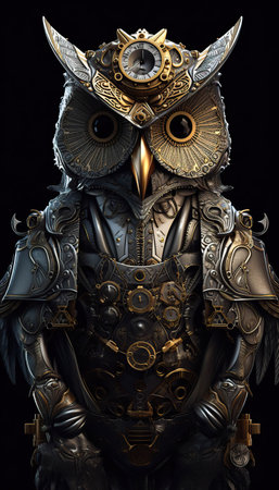 Mechanical Majesty: A Steampunk Owlの素材