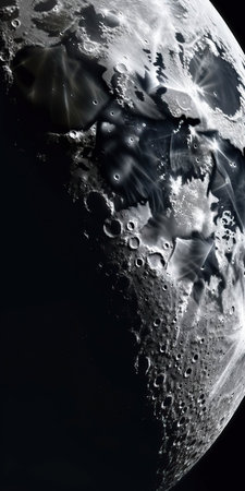The Lunar Surface: A Close-Up Viewの素材