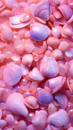 Seashell Symphony, Pink Shell Background Materialの素材