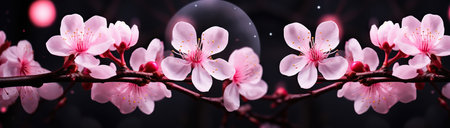 Blossoming Beauty: A Close-Up of Spring Flowers in Bloomの素材