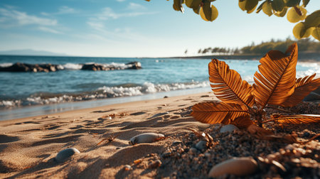 Golden Hour at a Serene Beachの素材