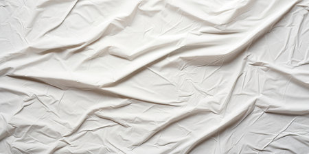 The Art of Wrinkles: A Close-Up of Crumpled White Paperの素材