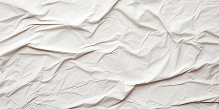 The Art of Wrinkles: A Close-Up of Crumpled White Paperの素材