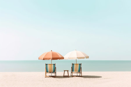 Serene Seaside Escape: A Day at the Beachの素材