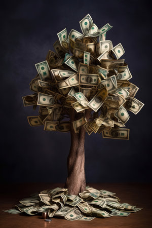 The Money Tree: A Symbol of Financial Growth and Prosperityの素材