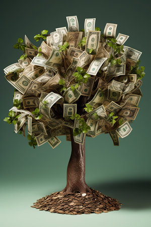 The Money Tree: A Symbol of Financial Growth and Prosperityの素材
