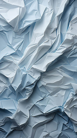 Abstract White blue Crumpled Paper Texture Backgroundの素材