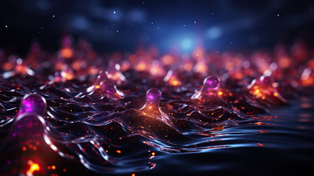 Luminescent Flow: Abstract Waves of Light and Colorの素材