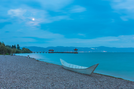 Yunnan Yuxi Fuxian Lake sceneryの写真素材