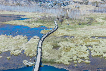 Yunnan Lijiang Wuhu Walking Bridgeの写真素材