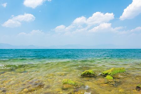Spring scenery of Fuxian Lake, Yuxi, Yunnan, Chinaの写真素材