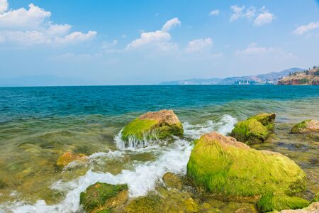 Spring scenery of Fuxian Lake, Yuxi, Yunnan, Chinaの写真素材