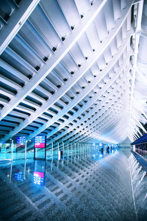 Taoyuan airport arrivals hallのeditorial素材