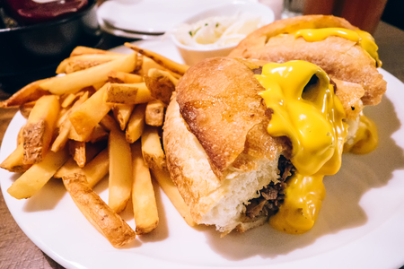 Cuban sandwiches, beef sandwiches, fries, Cuban sandwiches, beef sandwichesの写真素材