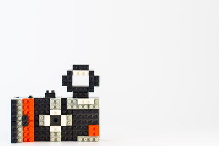 Camera, toy camera, white background, photography, camera, toy cameraの写真素材