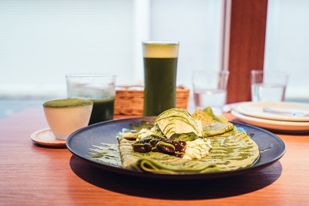 Matcha, Drinks, Muffins, Foodの写真素材