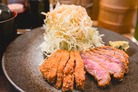 Steak, fried steak, beef, fries, Steak, fried steak, beef, friesの写真素材