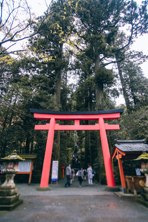 Hakone, Shinto shrine, Torii, Hakone Shrine Shinto, Torii, Hakoneのeditorial素材