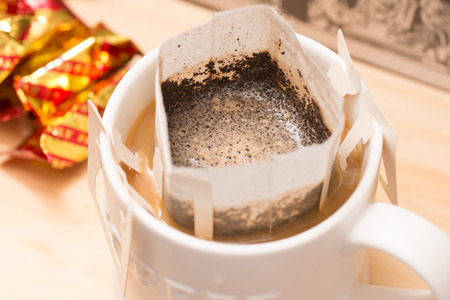 Latte coffee, hot drinkの写真素材