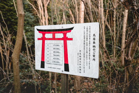 KYOTO, JAPAN- Jan 18, 2018: Tourist visit famous shrine during at Fushimi Inari in Kyoto, Japanのeditorial素材