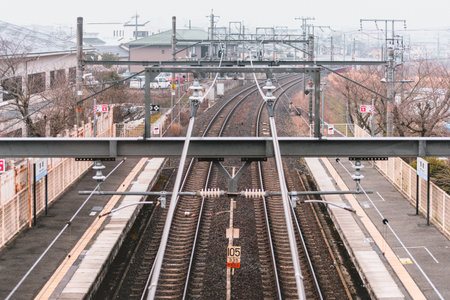 Kyoto,Japan - January 17, 2018: Kyoto Station is a railway station and transportation hub in Kyoto, Japan.のeditorial素材