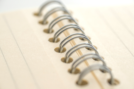 Blank photorealistic notebook mockup on light grey backgroundの写真素材