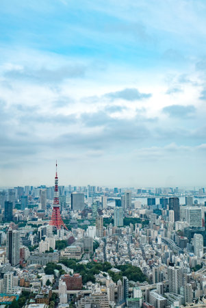 TOKYO, JAPAN - June 21, 2018: Tokyo Tower is the world's tallest, self-supported steel tower in Tokyo, Japanのeditorial素材