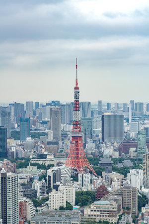 TOKYO, JAPAN - June 21, 2018: Tokyo Tower is the world's tallest, self-supported steel tower in Tokyo, Japanのeditorial素材