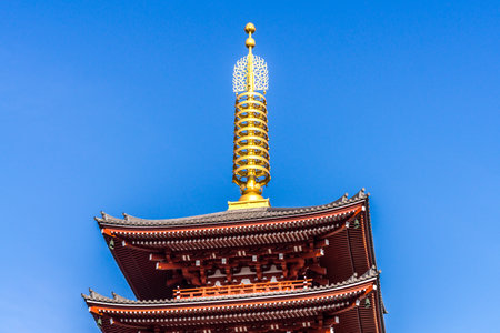 TOKYO, JAPAN - June 22, 2018: Morning view around Sensoji Temple in Tokyo. Oldest temple in Tokyo and on of the most significant Buddhist temples located in Asakusa.のeditorial素材