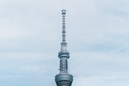 TOKYO, JAPAN - June 22, 2018: Tokyo Sky Tree and blue sky.のeditorial素材