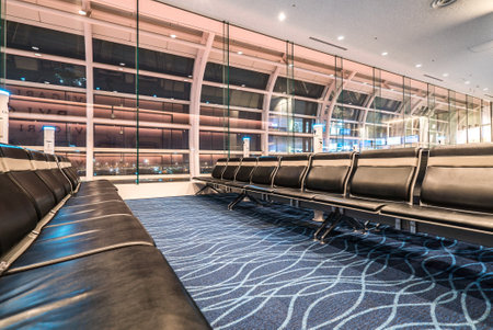 Waiting lobby at Haneda airport, Tokyo, Japanのeditorial素材