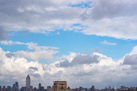 blue sky with cloudの写真素材