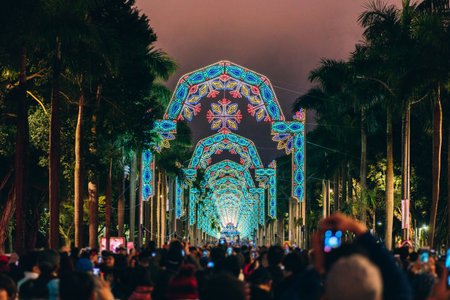 Winter Illuminations in Taipei, Taiwan 2019のeditorial素材