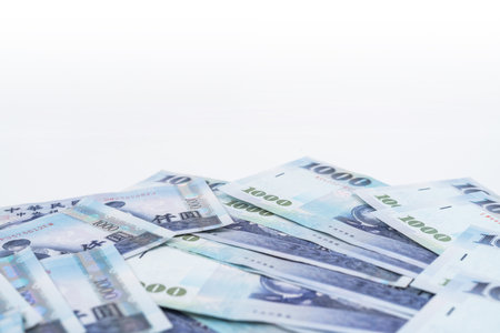 1000 New Taiwan Dollars isolated on white background