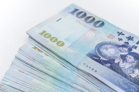 1000 New Taiwan Dollars isolated on white background