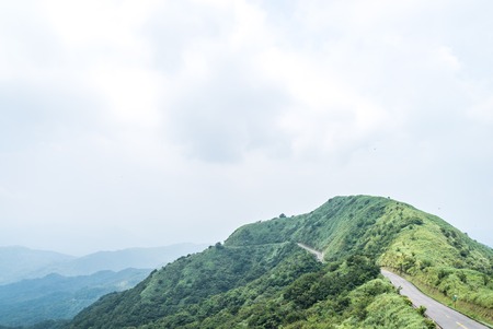 Scenic route at Buyen Pavilion in Taiwan.の写真素材