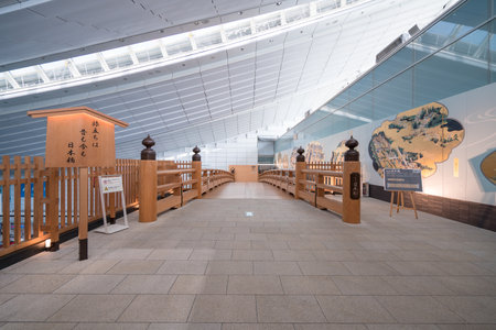 Tokyo, Japan - March 25, 2019. Edo Market Place in Tokyo, A part of Haneda international airport that sells all kind of Japanese products for touristのeditorial素材