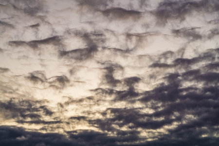 White clouds on the blue sky, blank space for design