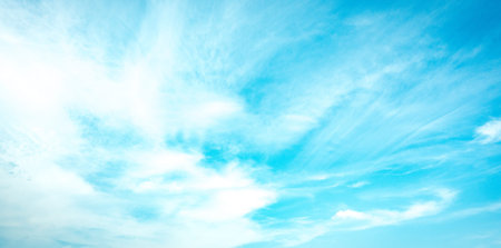 blue sky background with tiny clouds. panorama