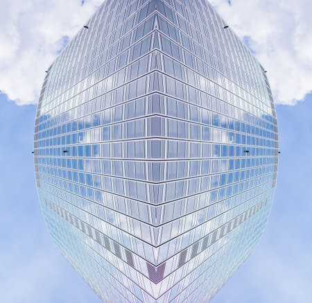 Architecture details Modern Building Glass facade Business background