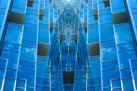 Architecture details Modern Building Glass facade Business background