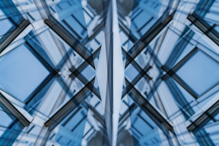 Architecture details Modern Building Glass facade Business background