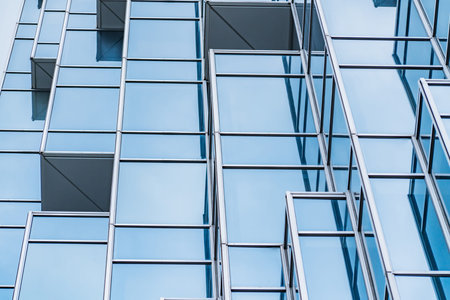 Architecture details Modern Building Glass facade Business background