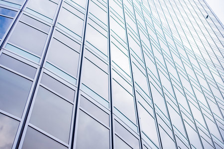 Architecture details Modern Building Glass facade Business background