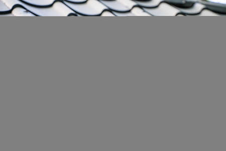 The tiled roof of an old Japanese houseの写真素材