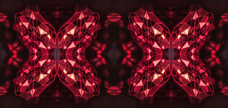 Abstract kaleidoscope background. Beautiful multicolor kaleidoscope texture. Unique kaleidoscope design.の写真素材
