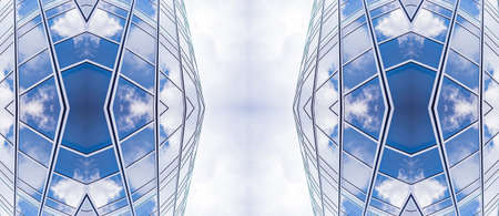 Architecture details Modern Building Glass facade Business backgroundの写真素材