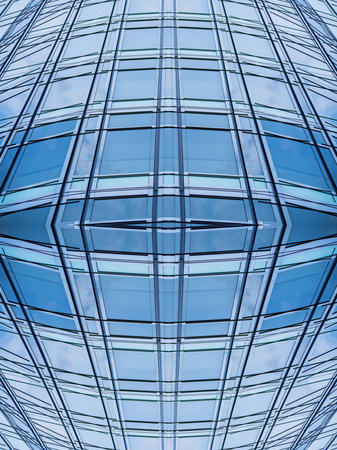 Architecture details Modern Building Glass facade Business background