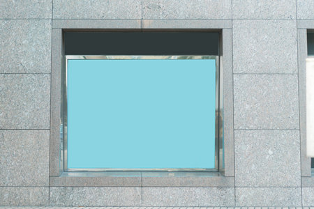 Blank advertising billboard in city of Taipei.の写真素材